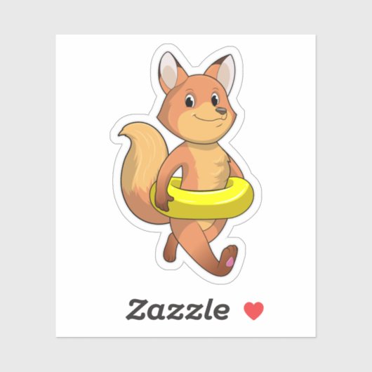 Fox met Lifebuoy Sticker (Vel)
