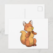 Fox met Lollipop Briefkaart (Voorkant / Achterkant)