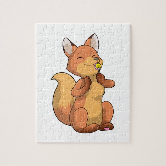 Fox met Lollipop Legpuzzel (Verticaal)