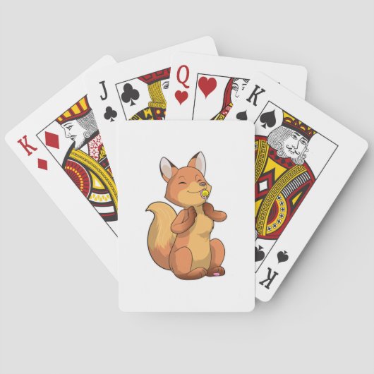 Fox met Lollipop Pokerkaarten (Achterkant)