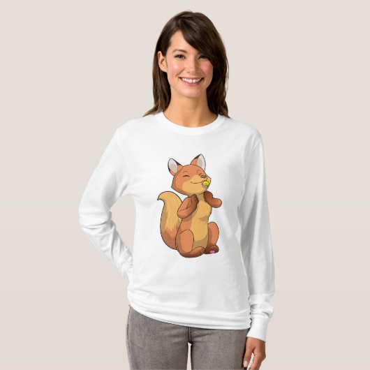 Fox met Lollipop T-shirt (Voorkant volledig)