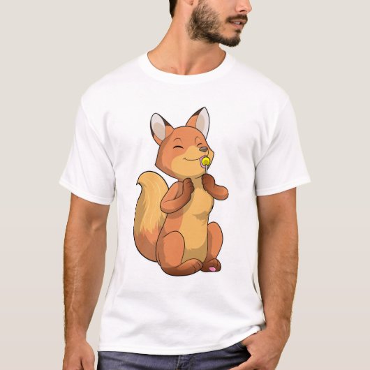 Fox met Lollipop T-shirt (Voorkant)