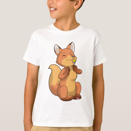 Fox met Lollipop T-shirt (Voorkant)