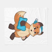Fox met Nightcap Fleece Deken (Voorkant (Horizontaal))