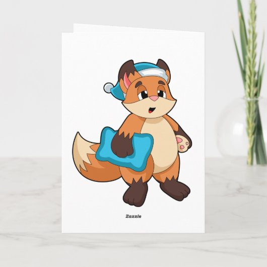 Fox met Nightcap Kaart (Achterkant)