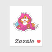 Fox met Pillow en Blanket Sticker (Vel)