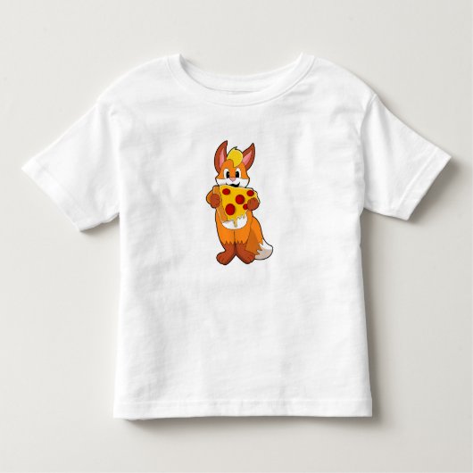 Fox met Pizza Kinder Shirts (Voorkant)
