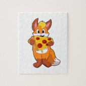 Fox met Pizza Legpuzzel (Verticaal)