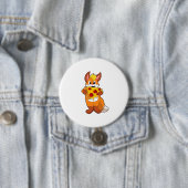 Fox met Pizza Ronde Button 7,6 Cm (In situ)