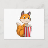 Fox met Popcorn Briefkaart (Voorkant)