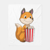 Fox met Popcorn Fleece Deken (Voorkant)