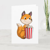 Fox met Popcorn Kaart (Voorkant)