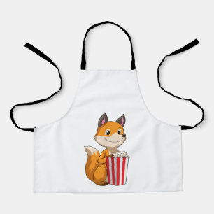 Fox met Popcorn Schort