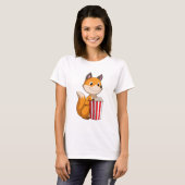 Fox met Popcorn T-shirt (Voorkant volledig)