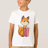 Fox met Popcorn T-shirt (Voorkant)