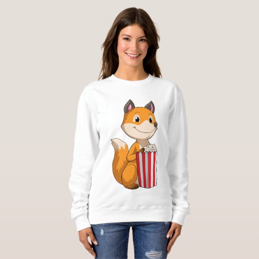 Fox met Popcorn Trui (Voorkant volledig)