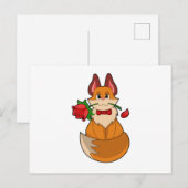 Fox met Roos ventilator Briefkaart (Voorkant / Achterkant)