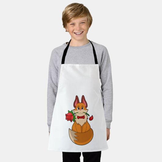 Fox met Roos ventilator Schort (Gedragen)