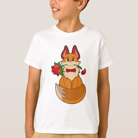 Fox met Roos ventilator T-shirt (Voorkant)