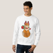 Fox met Roos ventilator Trui (Voorkant volledig)