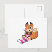 Fox met Scarf Briefkaart (Voorkant / Achterkant)