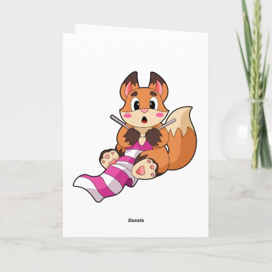 Fox met Scarf Kaart (Achterkant)