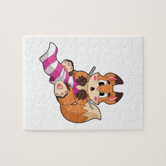 Fox met Scarf Legpuzzel (Horizontaal)