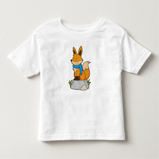 Fox met Scarf op Rock Kinder Shirts (Voorkant)