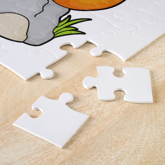 Fox met Scarf op Rock Legpuzzel (Zijkant)