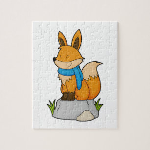 Fox met Scarf op Rock Legpuzzel