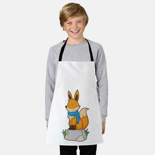 Fox met Scarf op Rock Schort (Gedragen)