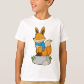 Fox met Scarf op Rock T-shirt (Voorkant)