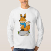 Fox met Scarf op Rock T-shirt (Voorkant)