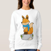 Fox met Scarf op Rock Trui (Voorkant)