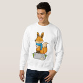 Fox met Scarf op Rock Trui (Voorkant volledig)