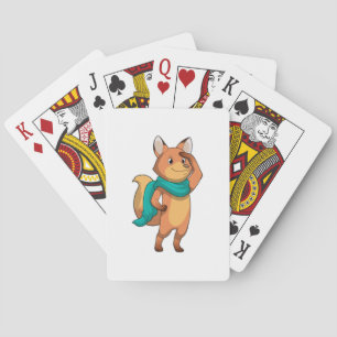 Fox met Scarf Pokerkaarten