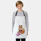 Fox met Scarf Schort (Gedragen)