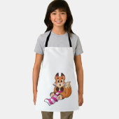 Fox met Scarf Schort (Insitu)