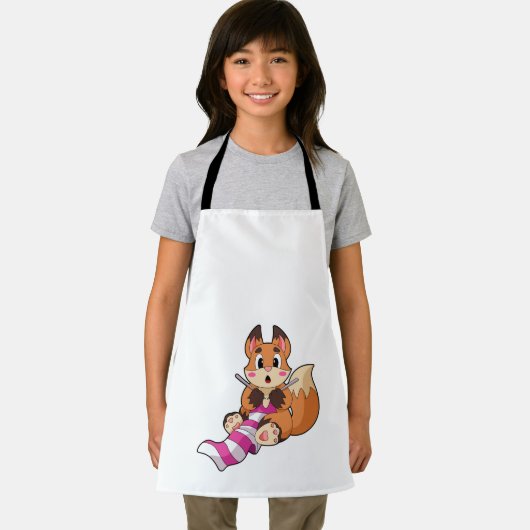 Fox met Scarf Schort (Insitu)