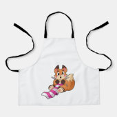 Fox met Scarf Schort (Voorkant)