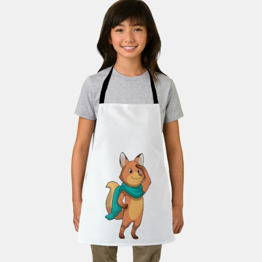 Fox met Scarf Schort (Insitu)