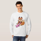 Fox met Scarf T-shirt (Voorkant volledig)
