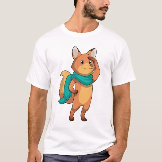 Fox met Scarf T-shirt (Voorkant)