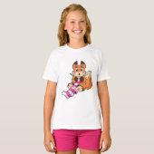 Fox met Scarf T-shirt (Voorkant volledig)