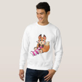 Fox met Scarf Trui (Voorkant volledig)