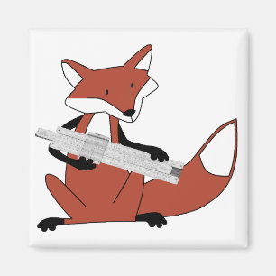 Fox met schuifregel magneet