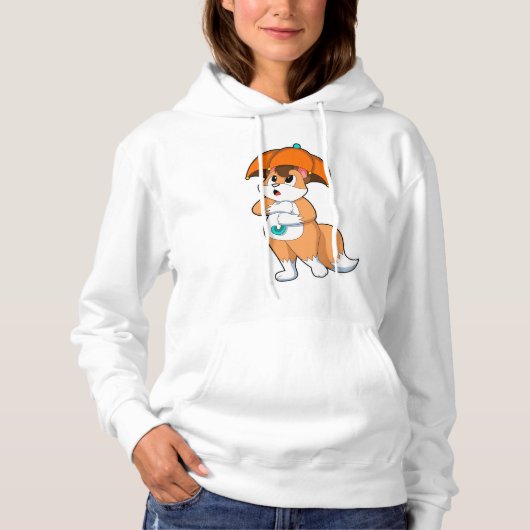 Fox met Umbrella Hoodie (Voorkant)