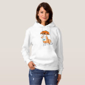 Fox met Umbrella Hoodie (Voorkant volledig)