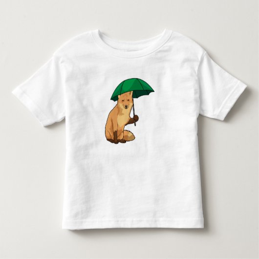 Fox met Umbrella Kinder Shirts (Voorkant)