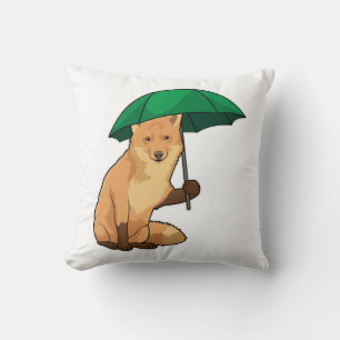 Fox met Umbrella Kussen